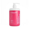 A bottle of Goddess Pre Cleanse Hydrating Shampoo with a pink body, white pump dispenser, and white label, set against a plain white background.