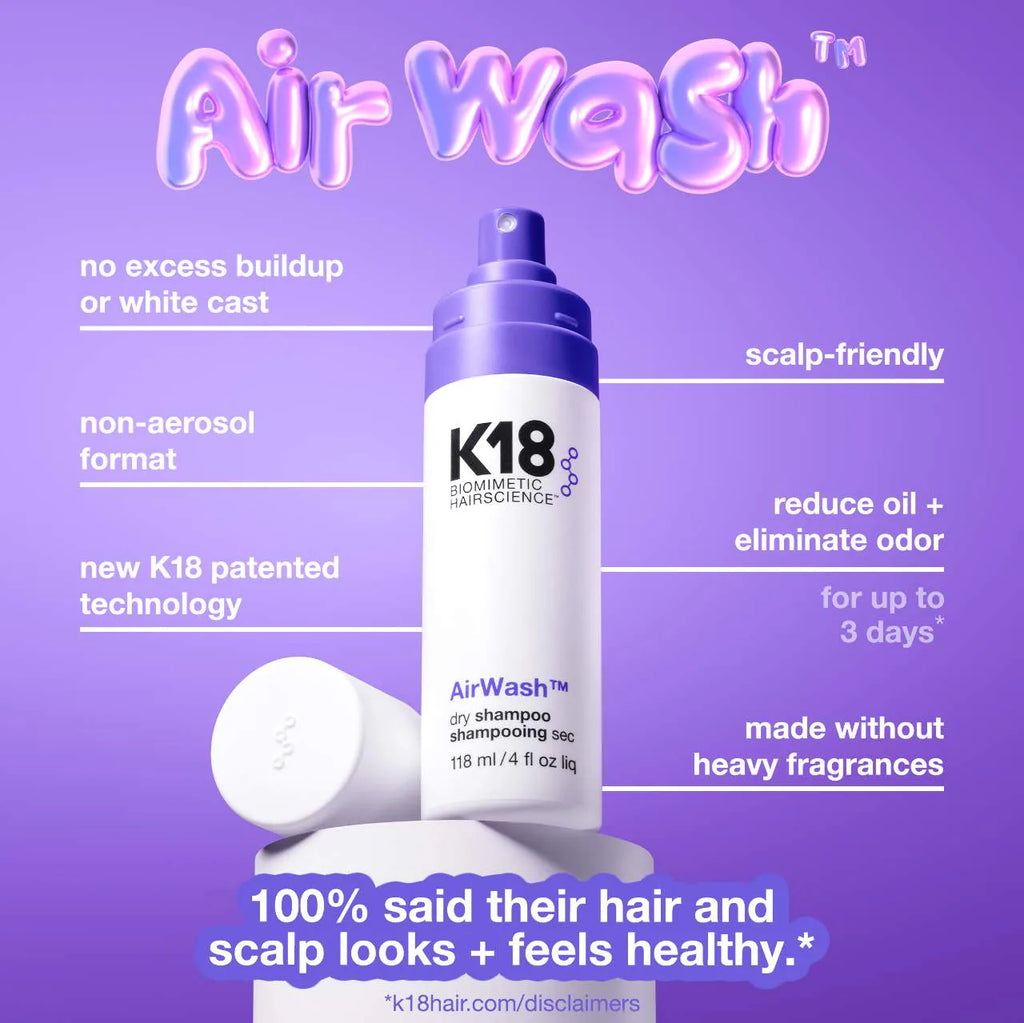 K18 AirWash™ dry shampoo